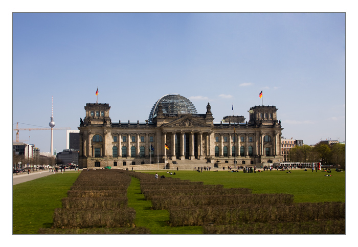 Blick auf das Reichstagsgeb&auml;ude