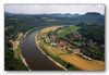 Blick von der Bastei auf die Elbe und Rathen