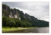 Mit dem Raddampfer auf der Elbe mit Blick auf die Bastei