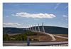 das Millau- Viadukt f&uuml;hrt &uuml;ber den Fluss Tarn in S&uuml;dfrankreich