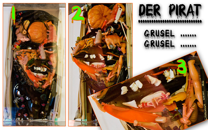 Anamorphose Pirat von Bernard Pras, Palais id&eacute;al du Ferdinand Cheval