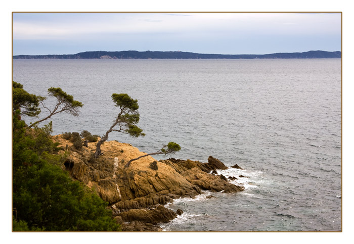 Blick hin&uuml;ber zu den &Icirc;les d’Hyeres
