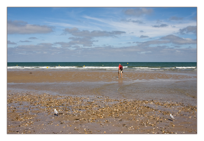 Ebbe am Strand von Merville-Franceville-Plage