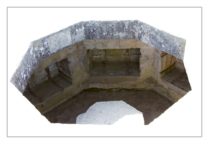 Schützenloch(?) Tobrouk oder Tobruk, Ringstand für Granatwerfer, Longues-sur-Mer