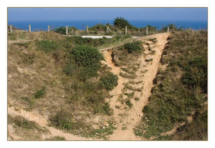 Bombentrichter, Gedenkstätte Pointe du Hoc