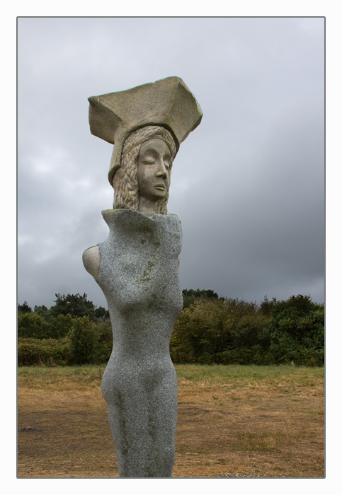 Statue die kleine Meerjungfrau, la petite Sirène de Kito, Pointe de Bilfot, Plouézec