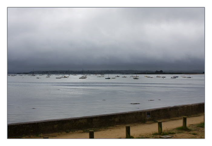 am Quai de Pempoulmit Blick auf Carantec und die Insel (Ile) de Callot, Saint-Pol-de-Léon