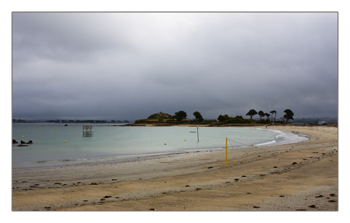 Blick zur kleinen Insel l'Ilot St. Anne, Saint-Pol-de-Léon