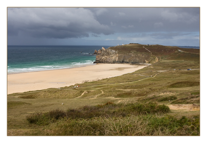 Pointe Toulinguet (Toulinguet Landzunge) mit Strand (Plage) Pen Hat, Camaret-sur-Mer