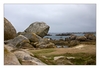 Felsformationen aus Granit, Algenfischer-Dorf Meneham, Ménez Ham bei Kerlouan, Finistère, Bretagne