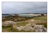 Granit-Felsbrocken am Strand, Algenfischer-Dorf Meneham, Ménez Ham bei Kerlouan, Finistère, Bretagne