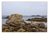 Felsformationen aus Granit, Algenfischer-Dorf Meneham, Ménez Ham bei Kerlouan, Finistère, Bretagne