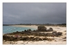 Granit-Felsbrocken am Strand, Algenfischer-Dorf Meneham, Ménez Ham bei Kerlouan, Finistère, Bretagne