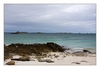 Blick Richtung Ile Vrac'h und Vierge, Plage de Sainte-Marguerite, Landéda, Finistère, Bretagne