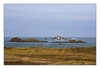 Blick Richtung Ile Vrac'h und Vierge, Plage de Sainte-Marguerite, Landéda, Finistère, Bretagne