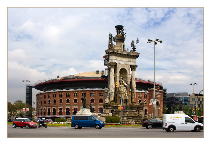Plaça Espanya mit Plaza de toros de las Arenas