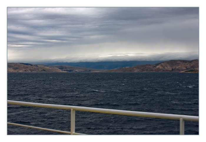 Abfahrt mit der F&auml;hre in Lopar, Insel Rab, Richtung Insel Krk