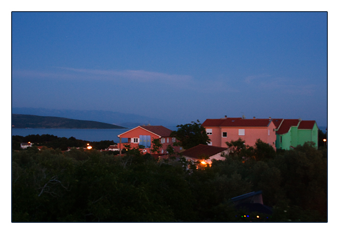 Abends &uuml;ber der Bucht von Krk, Insel Krk, Kroatien