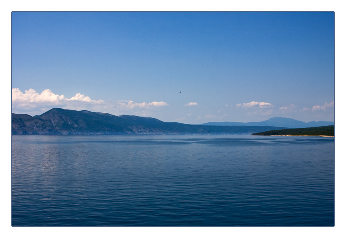 mit der F&auml;hre unterwegs von Krk zur Insel Cres, Kroatien