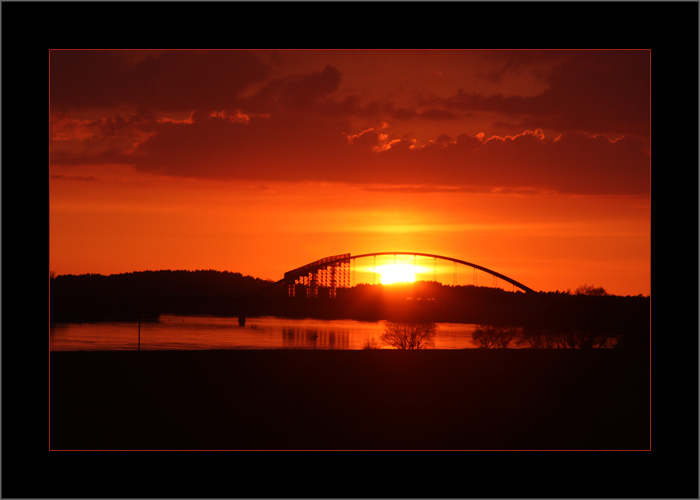 Sonnenuntergang Elbbrücke Dömitz