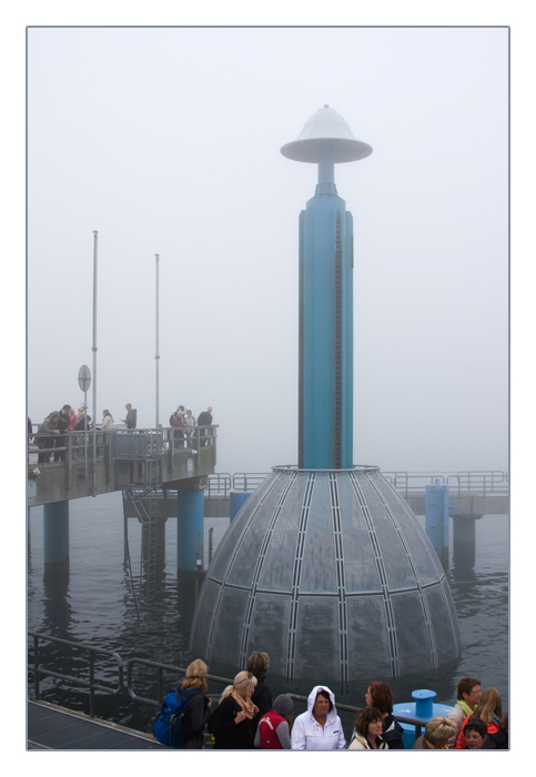 Tauchgondel Sellin im Nebel, Insel Rügen