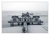 Seebrücke Sellin, Rügen. Im Hintergrund ist die Tauchglocke zu sehen