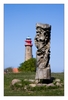 Der h&ouml;lzerne G&ouml;tze Svantevit, Holzskulptur, Kap Arkona, Insel R&uuml;gen