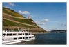 Schifffahrt auf dem Rhein, vorbei an der Ruine Ehrenfels