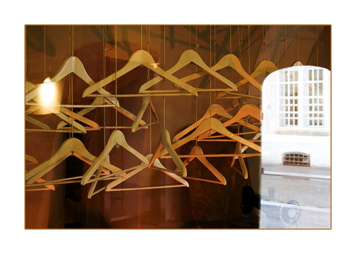Schaufenster-Kunst-Auslage